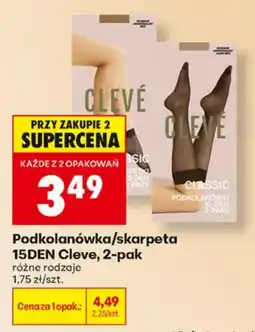 Biedronka Podkolanówka/skarpeta 15DEN Cleve oferta