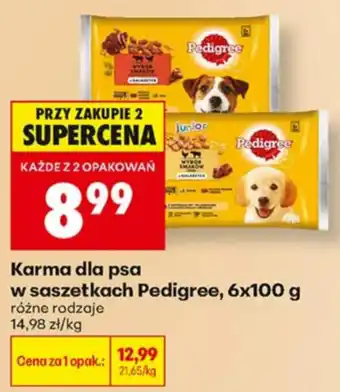 Biedronka Karma dla psa w saszetkach Pedigree oferta