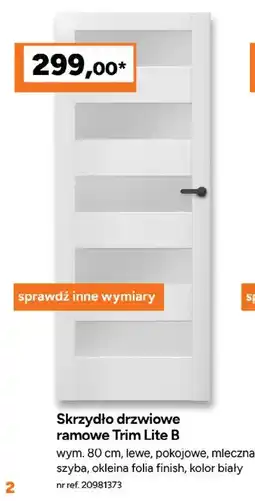 Bricoman Skrzydło drzwiowe ramowe Trim Lite B oferta