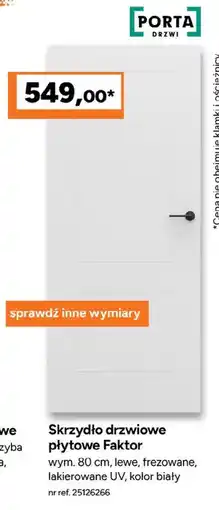Bricoman Skrzydło drzwiowe płytowe Faktor oferta