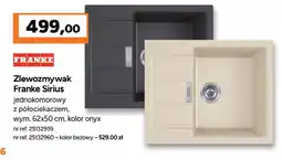 Bricoman Zlewozmywak Franke Sirius jednokomorowy z półciekaczem oferta