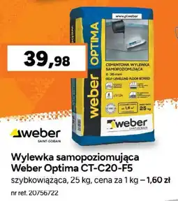 Bricoman Wylewka samopoziomująca Weber Optima CT-C20-F5 oferta