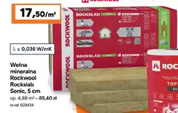 Bricoman Wetna mineralna Rockwool Rockslab Sonic, 5 cm oferta