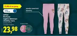Lidl LUPILU PSI Patrol Leggings dziewczęce z bawełną, 2 pary oferta