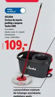 Lidl VILEDA Zestaw do mycia podłóg z mopem Turbo ONE oferta