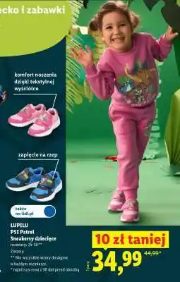 Lidl LUPILU PSI Patrol Sneakersy dziecięce oferta