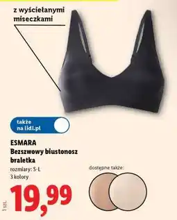 Lidl ESMARA Bezszwowy biustonosz braletka oferta