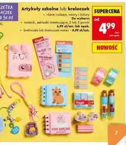 Biedronka Artykuły szkolne lub breloczek oferta