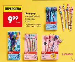 Biedronka Długopisy wymazywalne z ozdobą, 4 szt oferta