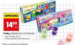 Biedronka Farby plakatowe 12 kolorów oferta