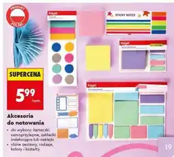 Biedronka Akcesoria do notowania oferta