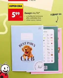 Biedronka Zeszyt A4/32 oferta