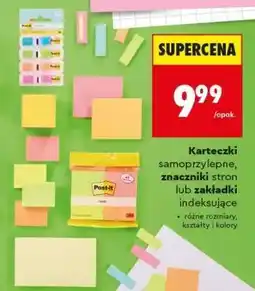 Biedronka Karteczki samoprzylepne, znaczniki stron lub zakładki indeksujące oferta