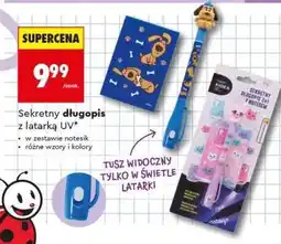 Biedronka Sekretny długopis z latarką UV oferta