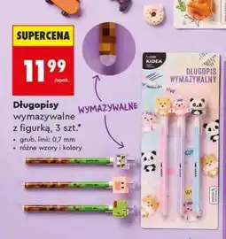 Biedronka Długopisy wymazywalne z figurką, 3 szt oferta
