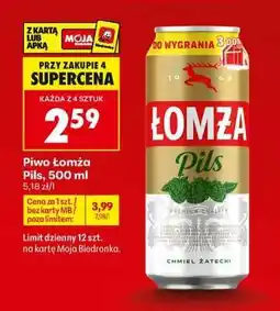 Biedronka Piwo Łomża Pils , 500 ml oferta