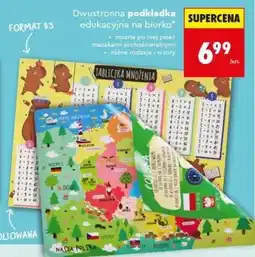 Biedronka Dwustronna podkładka edukacyjna na biurko oferta
