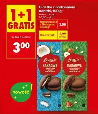 Biedronka Ciastka z nadzieniem Bonitki, 150 g oferta