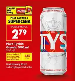 Biedronka Piwo Tyskie Gronie, 500 ml oferta