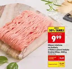 Biedronka Mięso mielone na kotlety z fileta z piersi indyka Kraina Mięs 400 g oferta