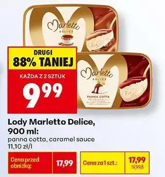 Biedronka Lody Marletto Delice, 900 ml oferta