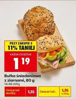 Biedronka bułka sniadaniowa z ziarnami , 80 g oferta