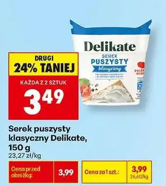Biedronka Serek puszysty klasyczny Delikate, 150 g oferta