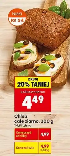 Biedronka Chleb cale ziarno 300 g oferta