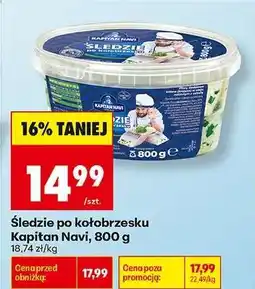 Biedronka śledzie po kołobrzesku Kapitan Navi 800 g oferta