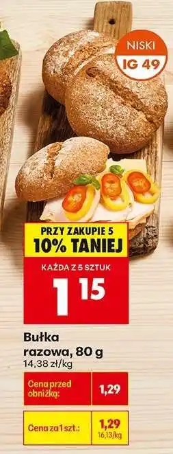 Biedronka Bułka razowa 80 g oferta