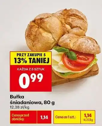 Biedronka bułka śniadaniowa 80 g oferta