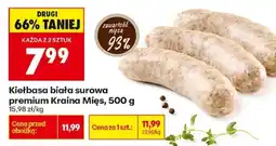 Biedronka Kielbasa biała surowa premium Kraina Mięs 500 g oferta
