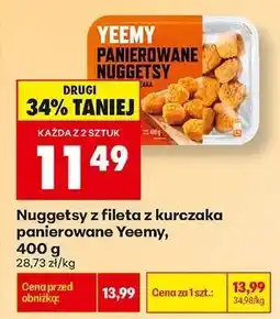 Biedronka Nuggetsy z fileta z kurczaka panierowane Yeemy, 400 g oferta