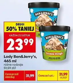 Biedronka Lody Ben&Jerry’s, 465 ml oferta
