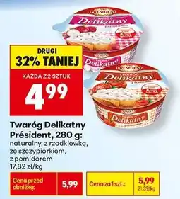 Biedronka Twaróg Delikatny Président, 280 g oferta