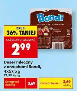 Biedronka Deser mleczny z orzechami Bondi 4x57,5 g oferta