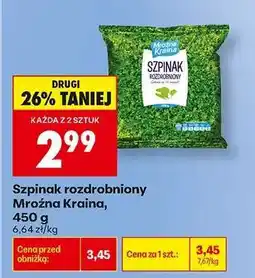 Biedronka Szpinak rozdrobniony Mroźna Kraina 450 g oferta
