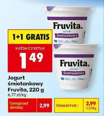 Biedronka Jogurt śmietankowy Fruvita, 220 g oferta