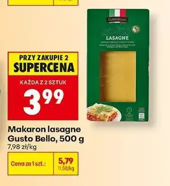 Biedronka Makaron lasagne Gusto Bello 500 g oferta