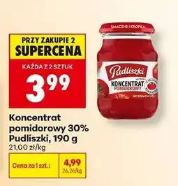 Biedronka Koncentrat pomidorowy 30% Pudliszki, 190 g oferta