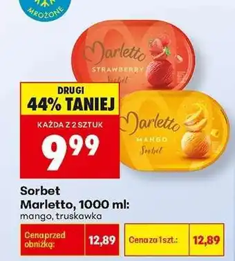 Biedronka Sorbet Marletto, 1000 ml oferta