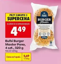 Biedronka Bułki Burger Master Pano, 4 szt., 320 g oferta