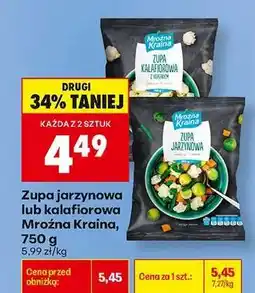 Biedronka Zupa jarzynowa lub kalafiorowa Mroźna Kraina , 750 g oferta