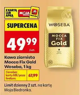 Biedronka Kawa ziarnista MOCCA FIX GOLD WOSEBA 1 kg oferta