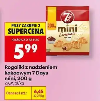 Biedronka Rogaliki z nadzieniem kakaowym 7 Days mini, 200 g oferta