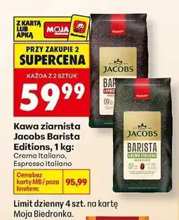 Biedronka KAWA ZIARNISTA JACOBS BARISTA EDITIONS 1 KG oferta