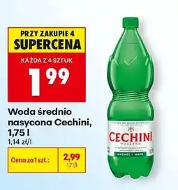 Biedronka Woda średnio nasycona Cechini, 1,75 l oferta