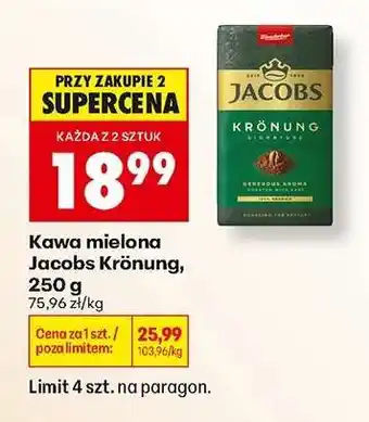 Biedronka Kawa mielona Jacobs Krönung, 250 g oferta