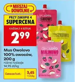 Biedronka Mus Owolovo 100 % owoców , 200 g oferta