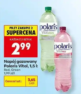 Biedronka Napój gazowany Polaris Vital, 1,5 l oferta